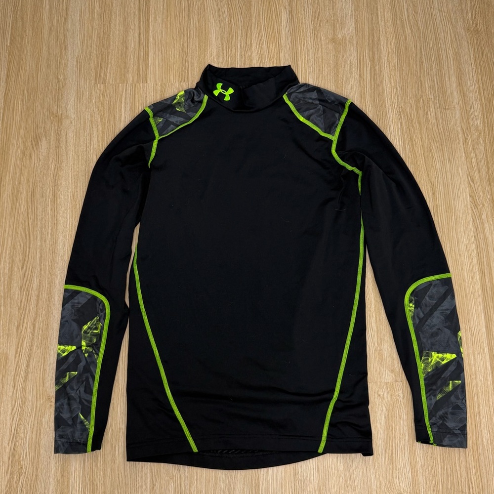Under Armour Black Shirt with Neon Green Accents